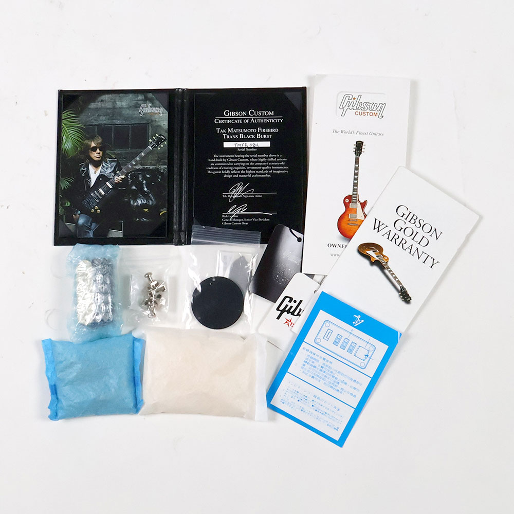【中古】 エレキギター Gibson Custom Shop Tak Matsumoto Firebird Trans Black Burst Mod. 2015年製 リア Toneism Pickups VOHB搭載 ギブソン ファイアーバード 松本孝弘氏シグネイチャーモデル 付属品