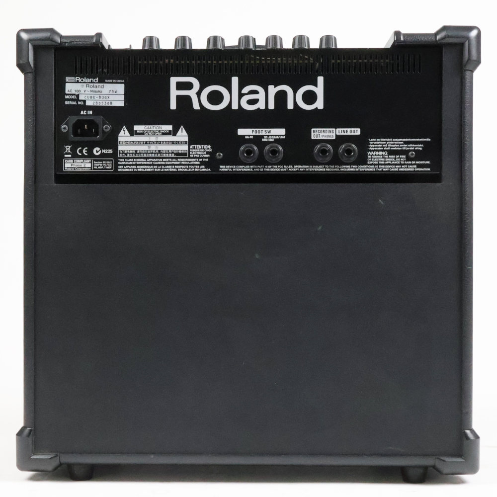 【中古】 ギターアンプ ROLAND CUBE-80GX 80W 高出力 コンパクト ギターコンボアンプ 本体画像 裏 