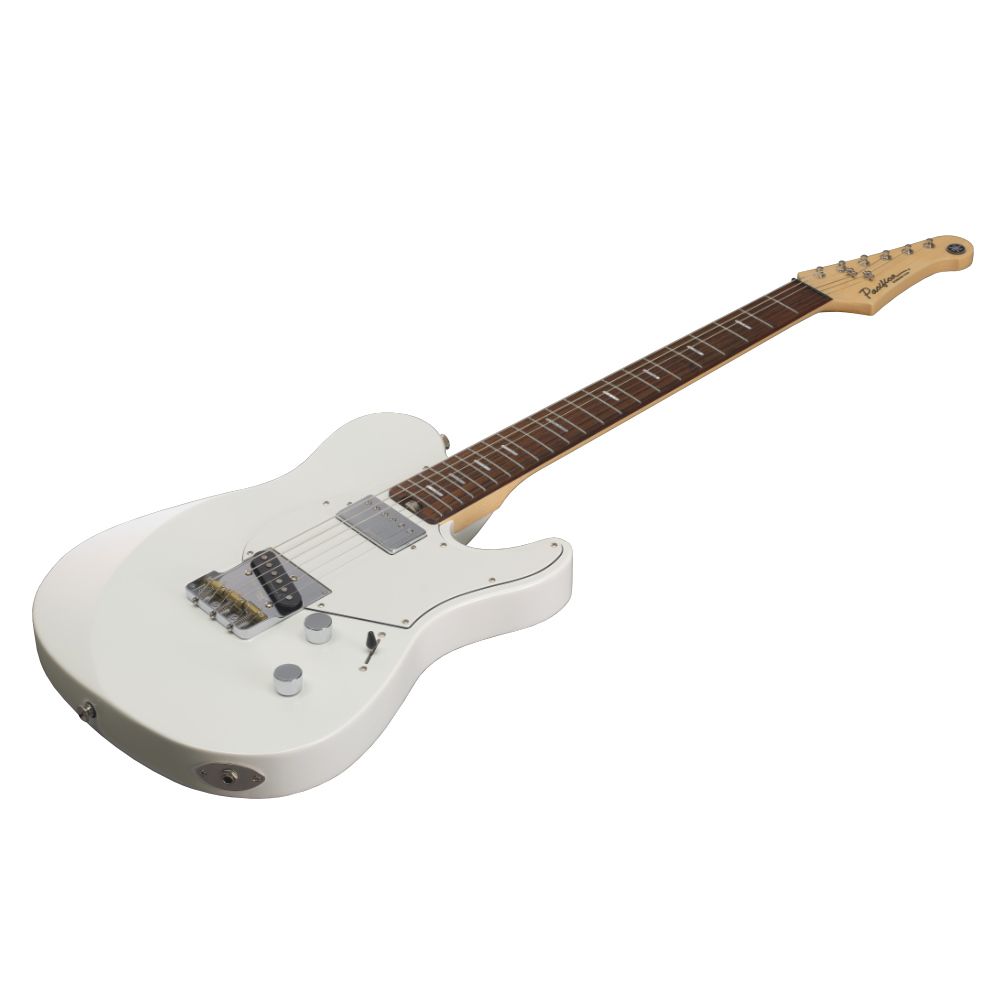 YAMAHA ヤマハ PACS+11S SWH Pacifica SC Standard Plus SHELL WHITE パシフィカSC スタンダードプラス エレキギター 横斜めアングル画像
