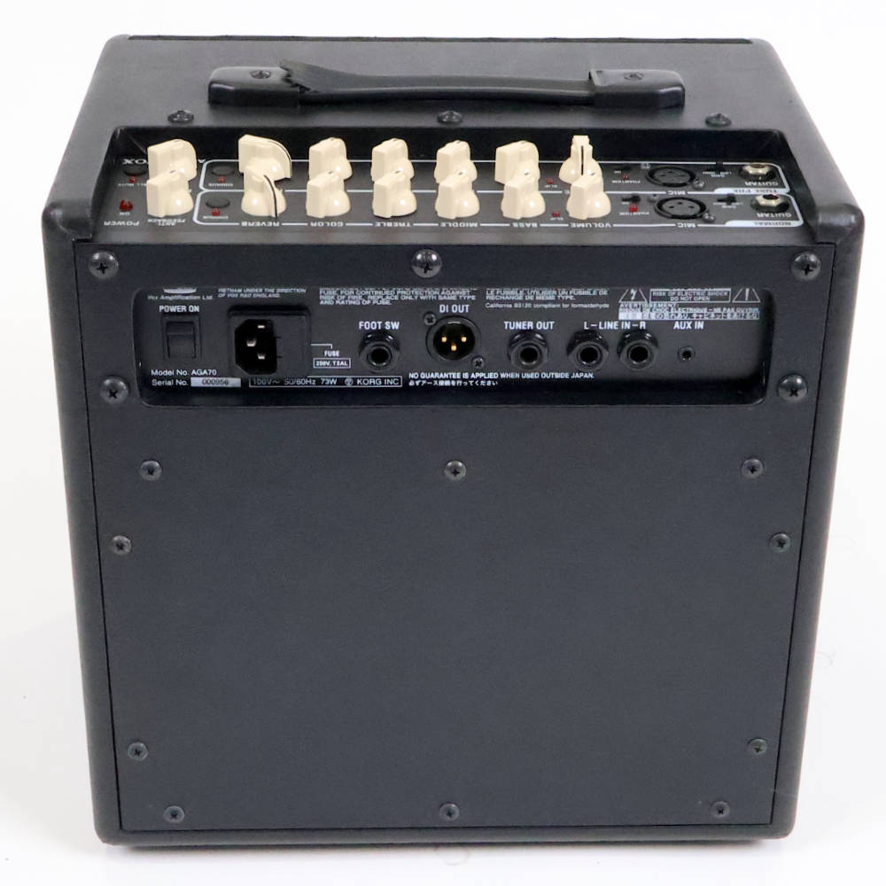 【中古】 アコースティックギターアンプ VOX AGA70 ヴォックス 2chアコギアンプ 背面