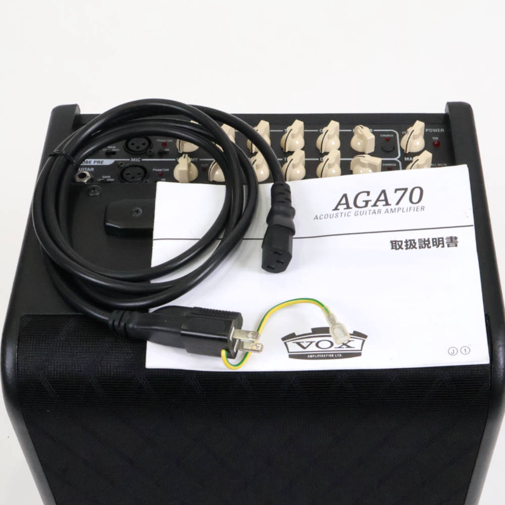 【中古】 アコースティックギターアンプ VOX AGA70 ヴォックス 2chアコギアンプ 付属品