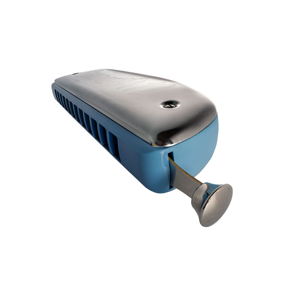 HOHNER ホーナー Chrometta 12 Color Edition 255/48C クロマチックハーモニカ 斜めアングル画像