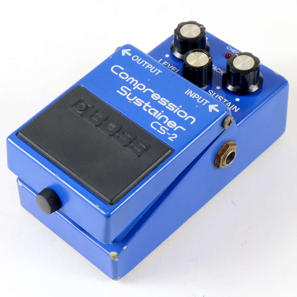 【中古】コンプレッサー エフェクター BOSS CS-2 Compression Sustainer Made in Japan ギターエフェクター 右サイド