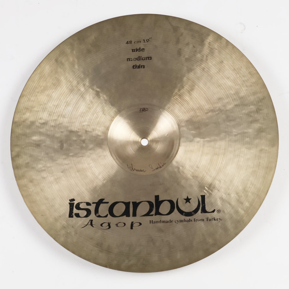 【中古】ライドシンバル イスタンブール istanbul AGOP RIDE MEDIUM THIN 19インチ 裏面
