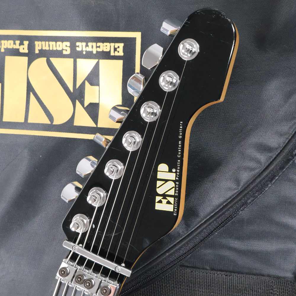 【中古】 エレキギター 7弦ギター ESP M-SEVEN Black 666mm エクストラロングスケール ヘッド画像
