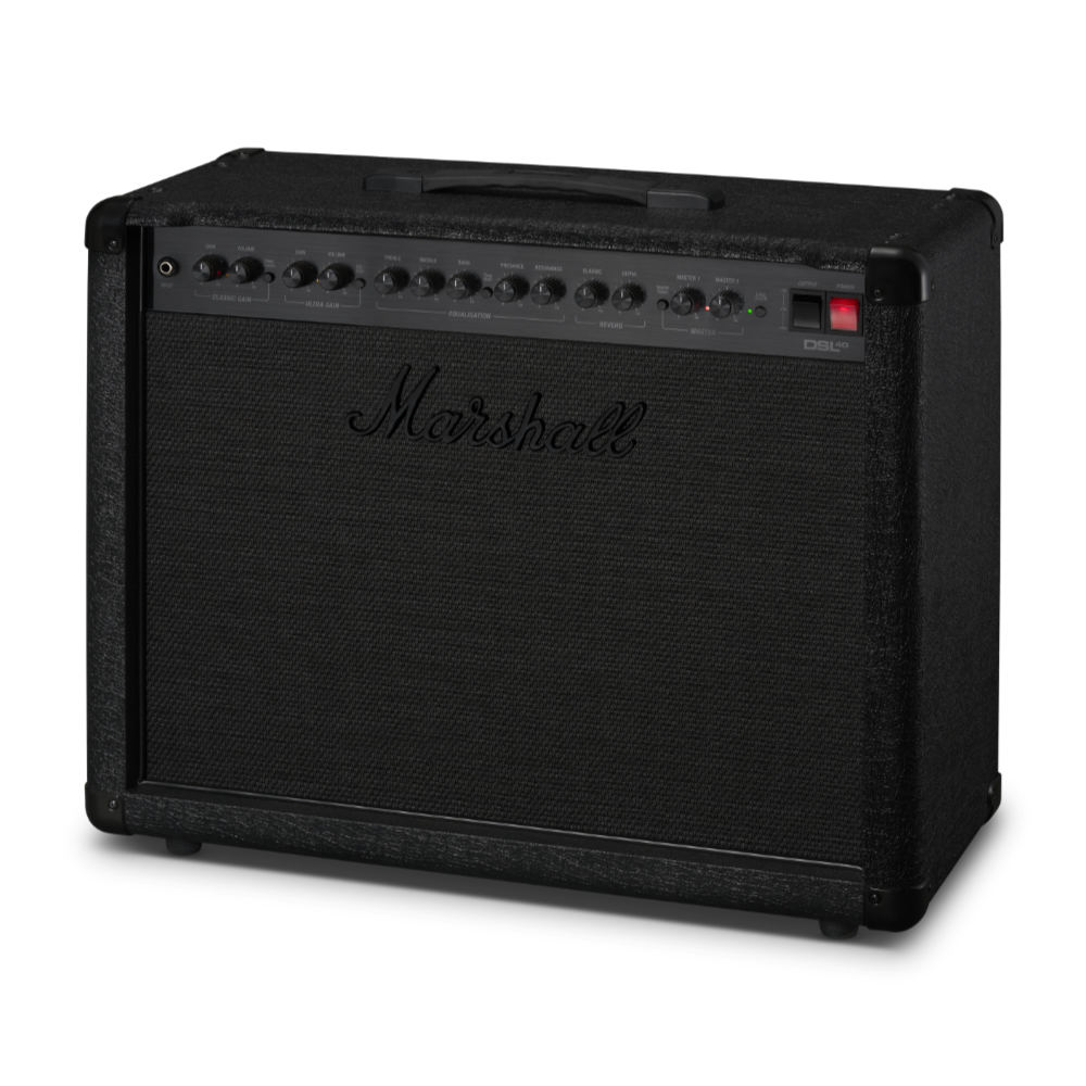 MARSHALL マーシャル DSL40CRB ギターアンプ コンボ 真空管アンプ Stealthバージョン 右斜めアングル画像