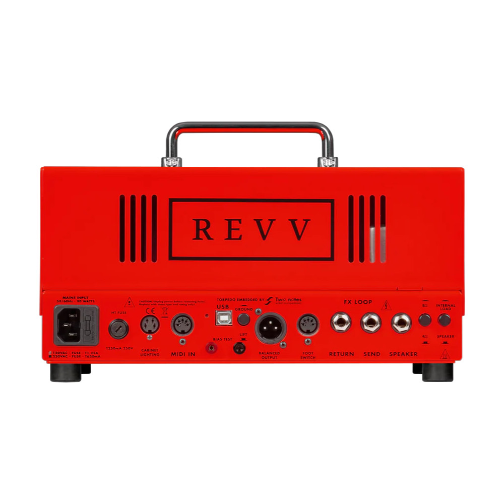 REVV Amplification レヴ アンプリフィケーション G20 Limited Edition Shocking Red ギターアンプヘッド リア画像