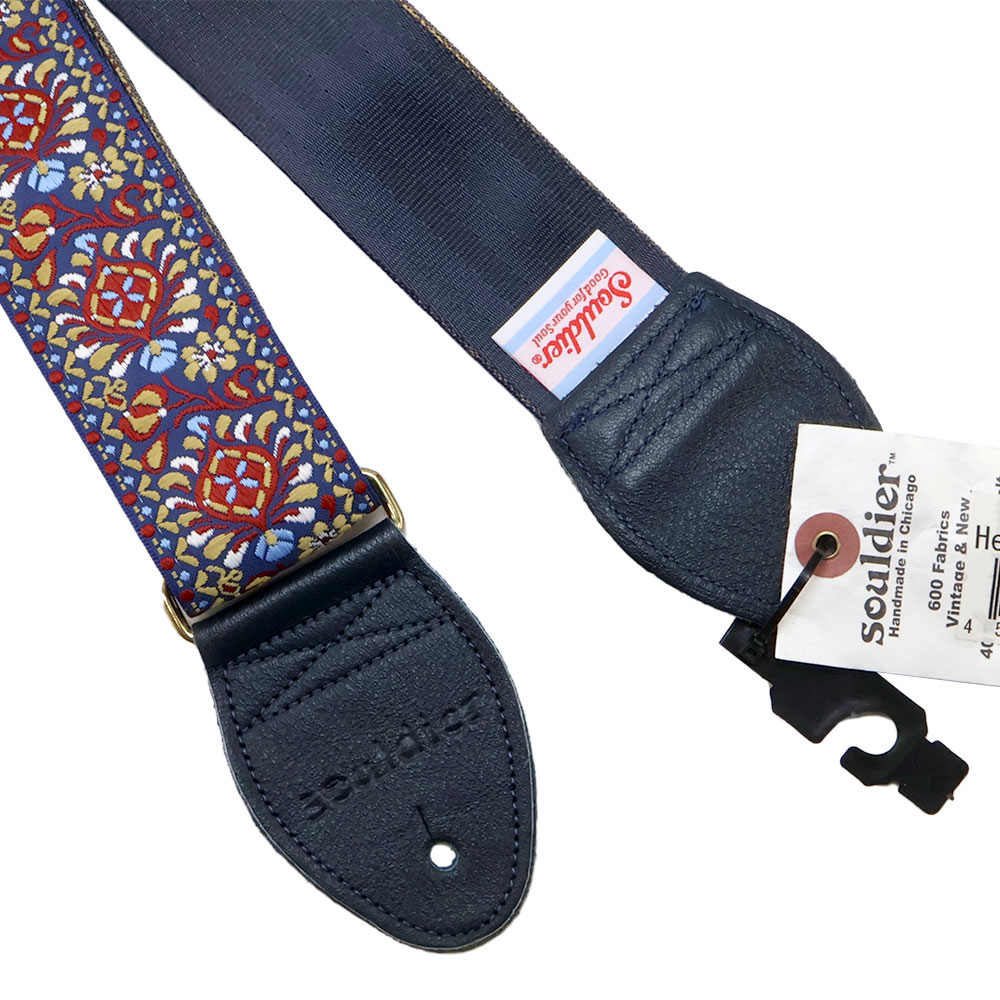 Souldier ソルジャー Hendrix Brown／Blue GS0237 ギター ベース ストラップ エンド部
