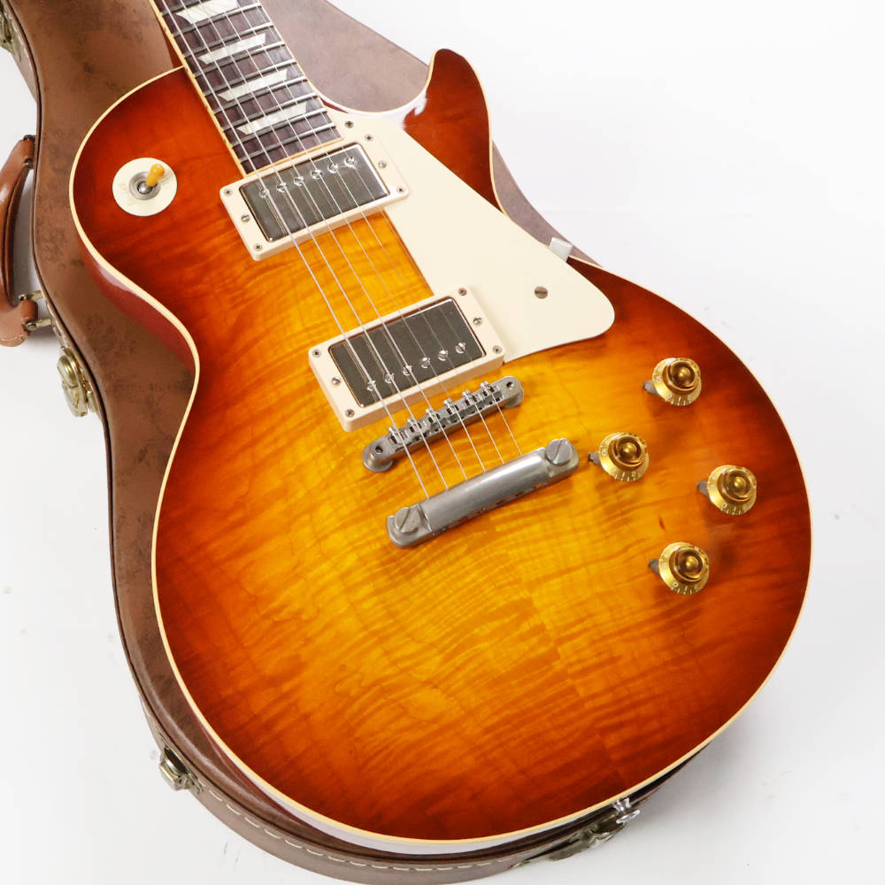 【中古】 エレキギター Gibson Custom Shop Limited Edition 50th Anniversary 1959 Les Paul Standard Reissue Scotch Burst 2009年製 Historic Collection 3.72kg 軽量個体 ボディ画像 