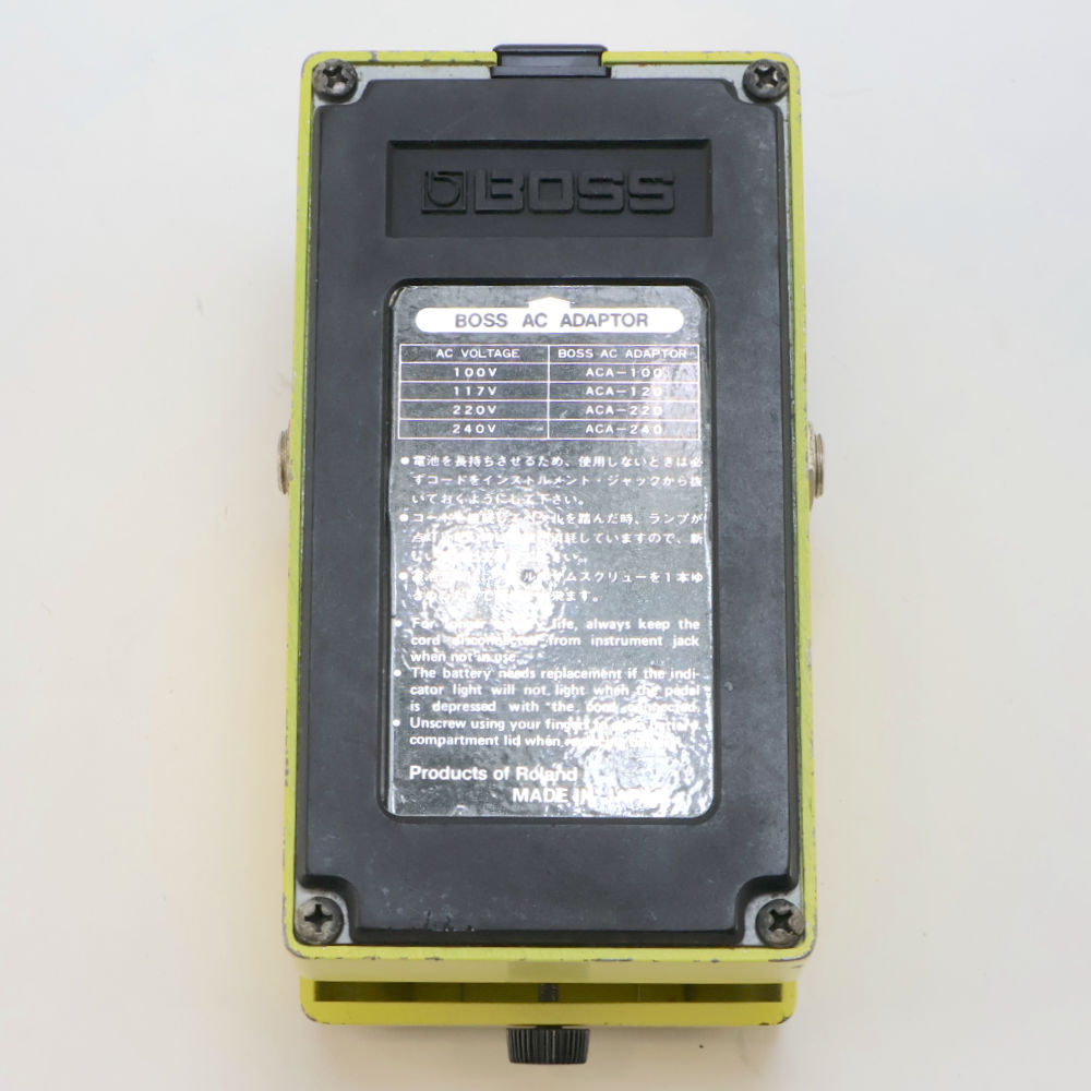 【中古】ターボオーバードライブ エフェクター BOSS OD-2 TURBO OverDrive Made in Japan ボス ギターエフェクター 裏面
