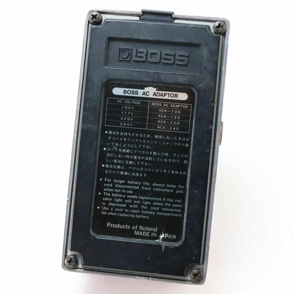 【中古】 フランジャー BOSS BF-2 Flanger Made in Japan Black Label ボス ギターエフェクター 本体画像 裏 