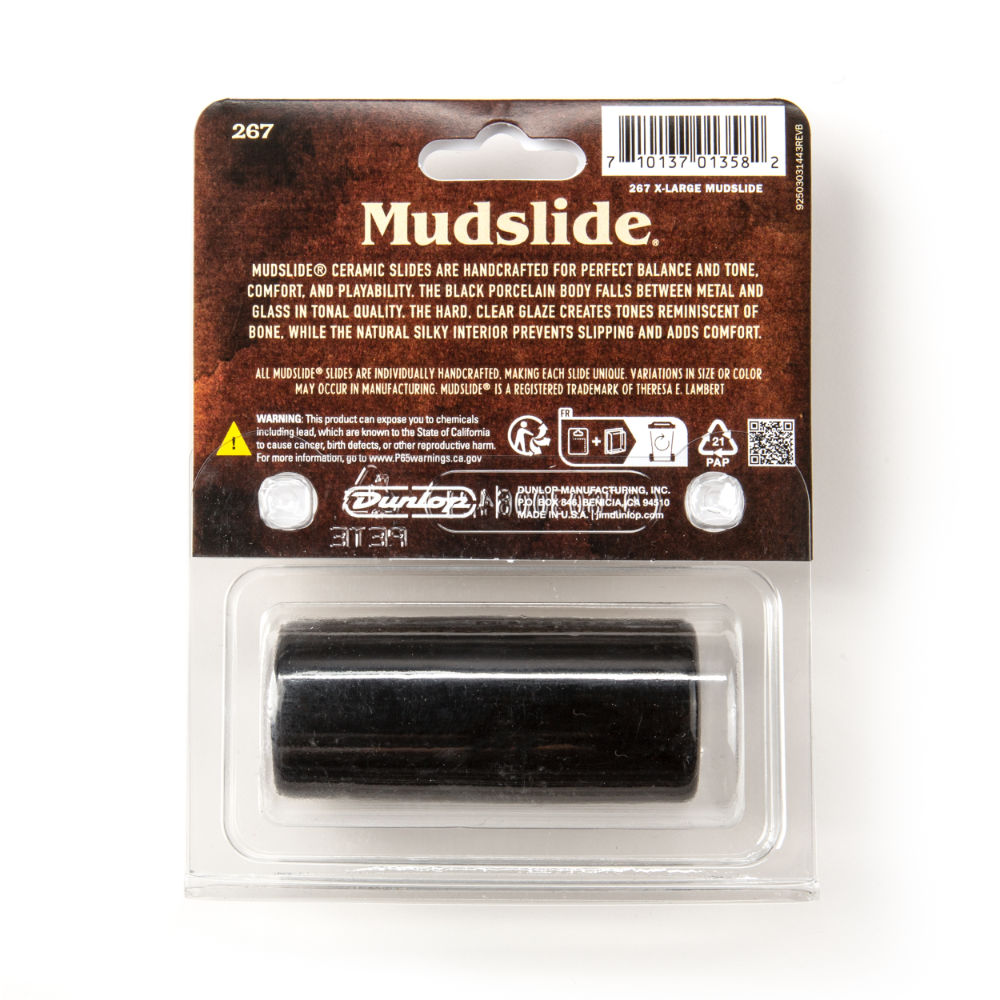 JIM DUNLOP ジムダンロップ 267 Mudslide Porcelain Slides XL スライドバー パッケージ裏