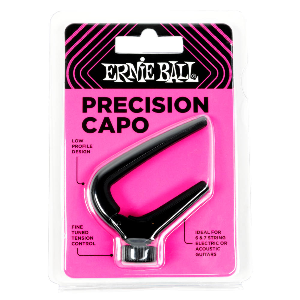 ERNIE BALL アーニーボール 9631 PRECISION CAPO BK ギター用カポタスト スクリュー式