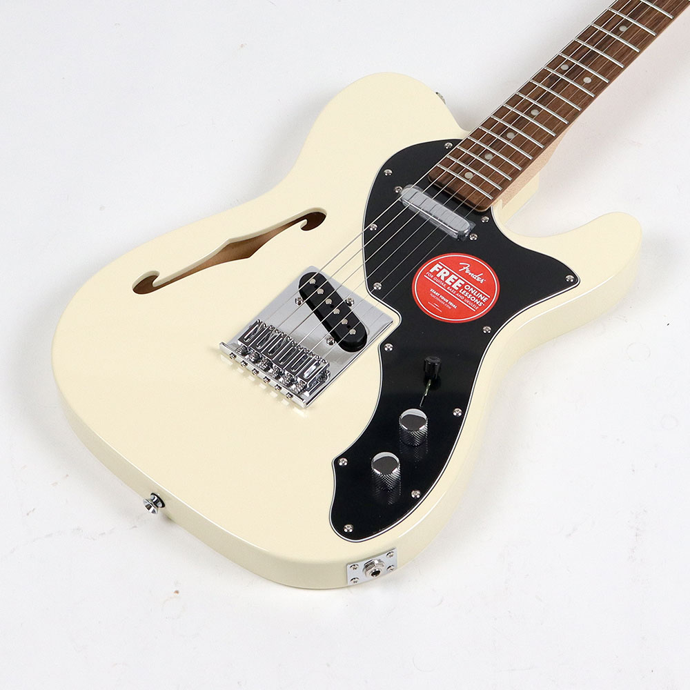 【訳あり】 Squier スクワイヤー スクワイア Affinity Series Telecaster Thinline Laurel Fingerboard Black Pickguard Olympic White エレキギター アウトレット ボディ