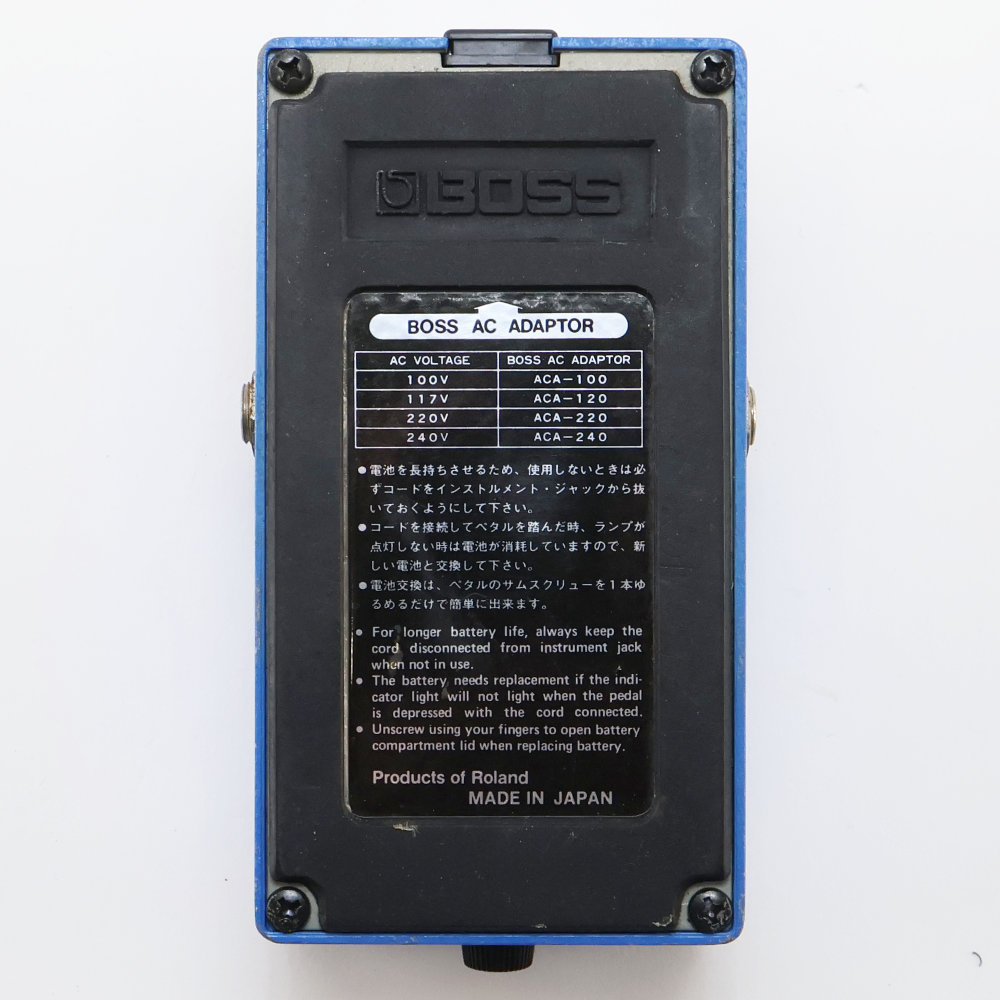 【中古】 コンプレッサー エフェクター BOSS CS-3 Compression Sustainer Made in Japan ギターエフェクター 本体画像 裏 