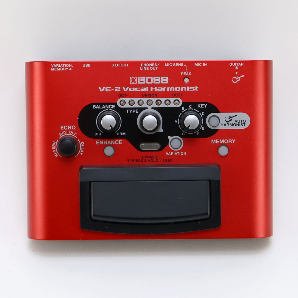 【中古】 ボーカルエフェクター BOSS VE-2 Vocal Harmonist ボーカル用ハーモニーエフェクター 正面