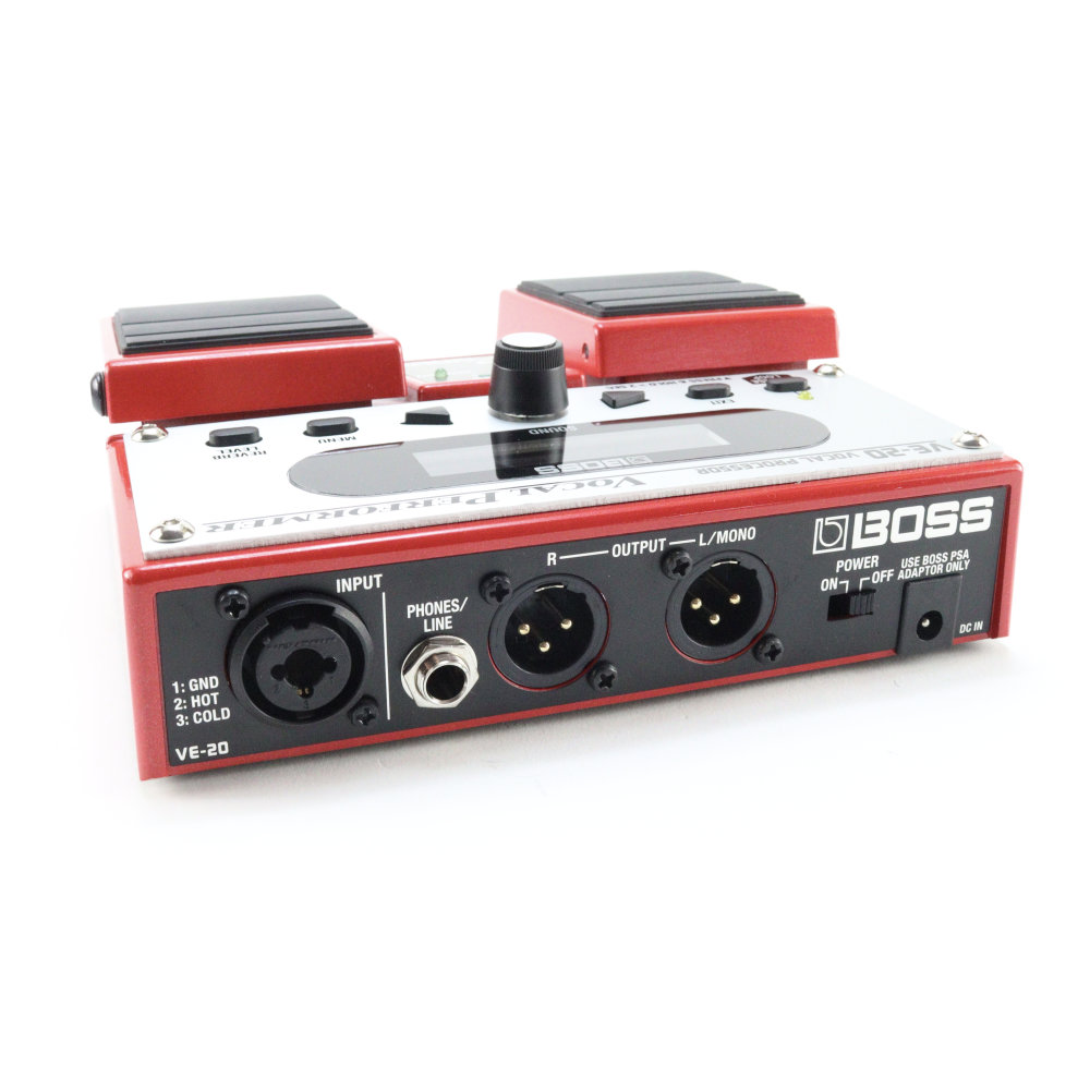 【中古】 ボーカルエフェクター BOSS VE-20 Vocal Performer ボーカルパフォーマー ピッチコレクト 背面