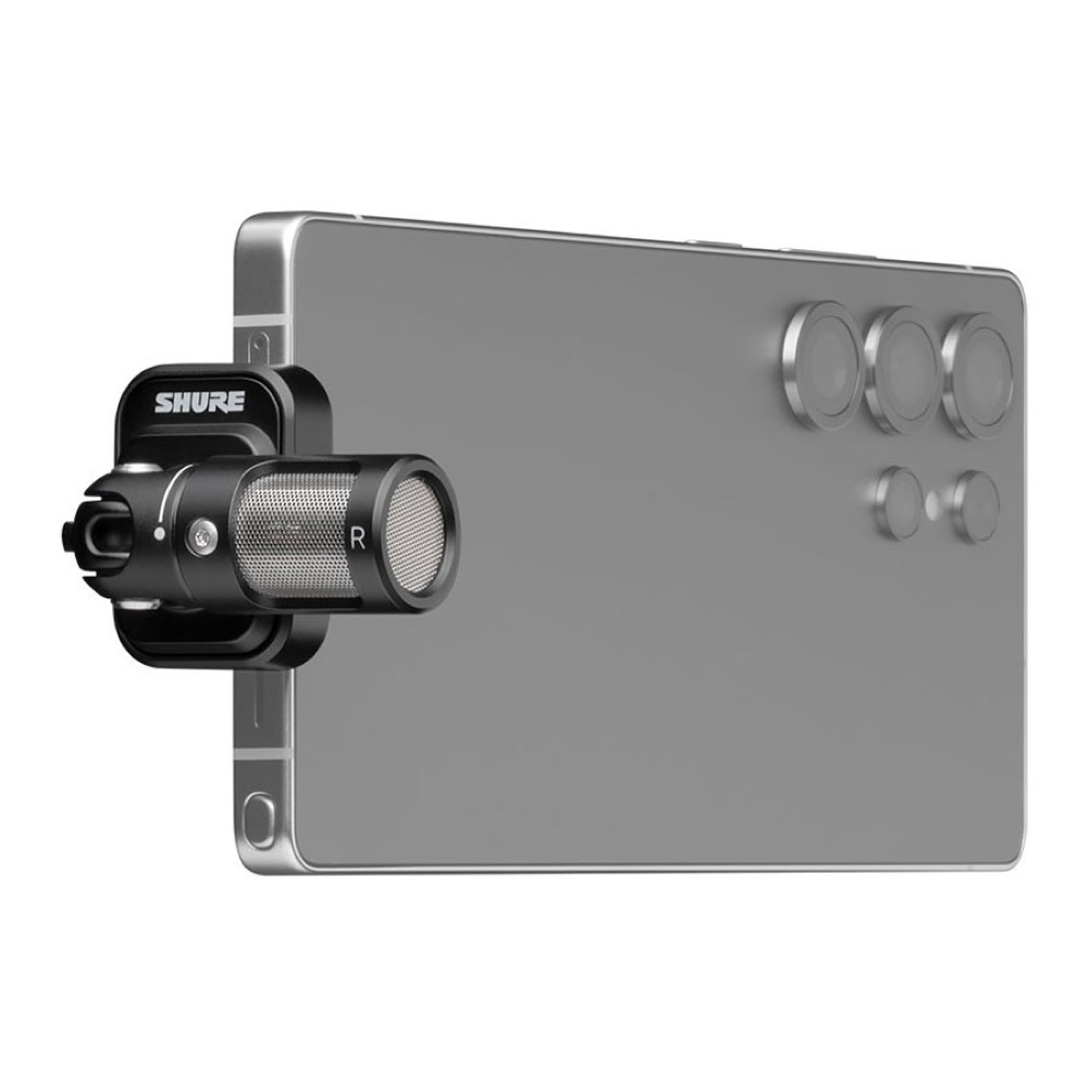 SHURE MV88 USB-C ステレオマイクロホン iOS Android 両対応 USB C端子でスマホに直接挿せるステレオマイク 使用イメージ