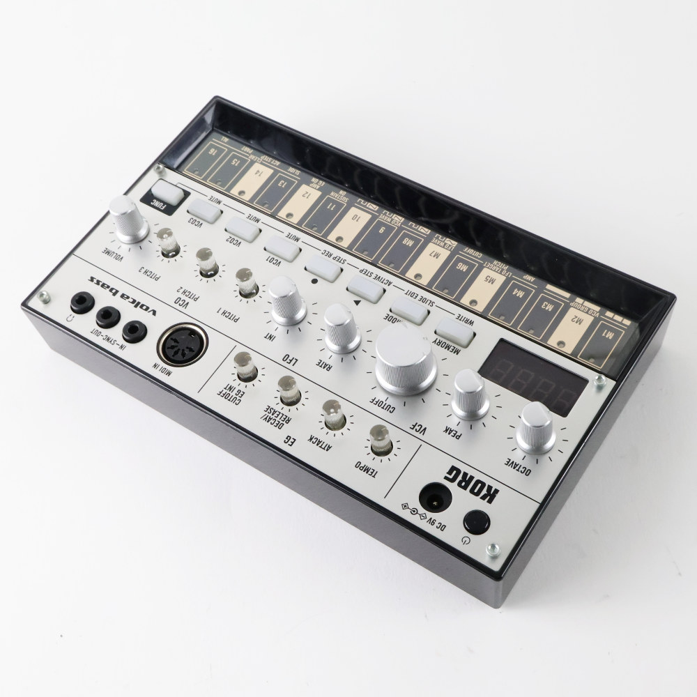 【中古】 コルグ ボルカ ベース KORG volca bass アナログベースマシン オシレーター 本体画像 斜め 