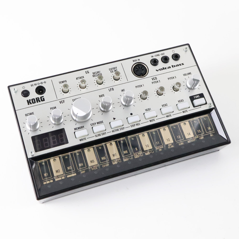 【中古】 コルグ ボルカ ベース KORG volca bass アナログベースマシン オシレーター 本体画像 斜め 2