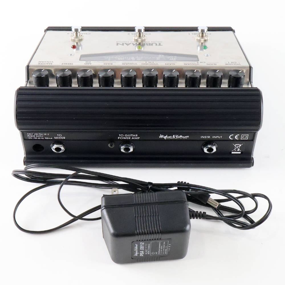 【中古】 エレキギター用ペダル型プリアンプ Hughes＆Kettner TUBEMAN ヒュースアンドケトナー プリアンプ 背面
