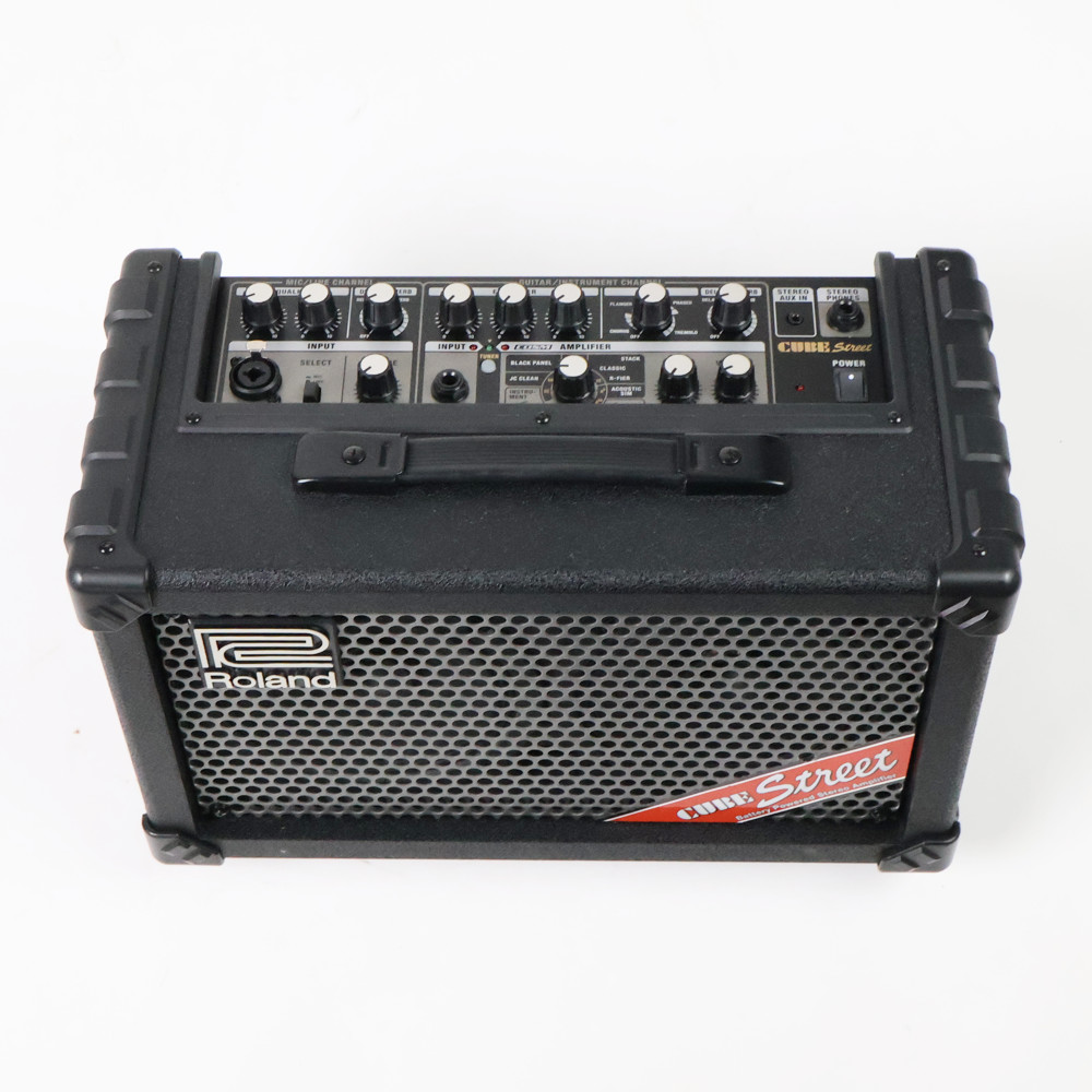 【中古】 ギターアンプ ローランド ROLAND CUBE Street BK 乾電池駆動パフォーマンス用ステレオアンプ ギターアンプ コントロール