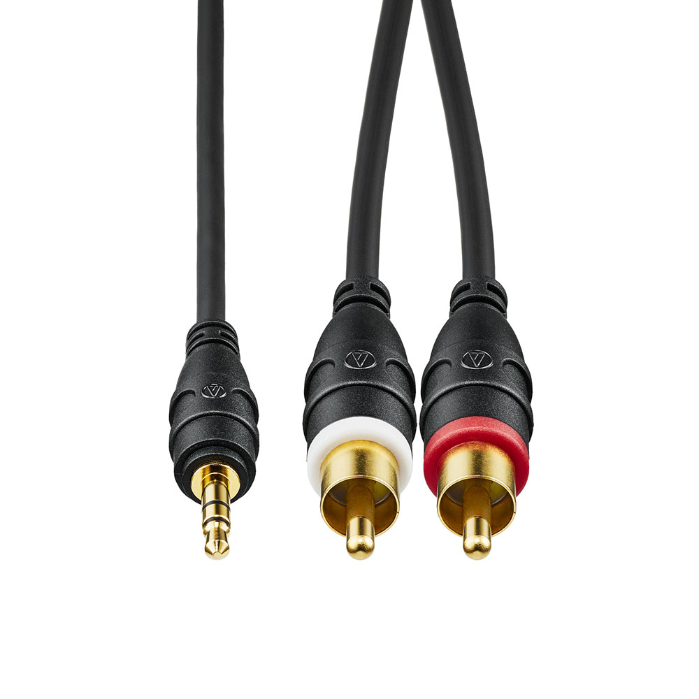 AUDIO-TECHNICA オーディオテクニカ AT-MI61/1.5 ステレオミニ-ピンプラグ×2 1.5m オーディオケーブル プラグ部