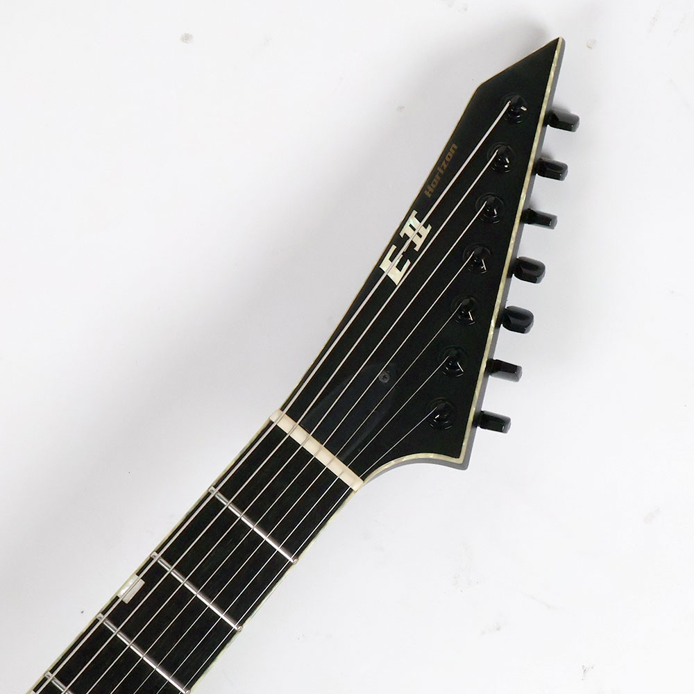 【中古】 エレキギター ESP E-II Horizon NT-7B Black Satin 27インチバリトン 7弦ギター スルーネック構造 EMGピックアップ搭載 ホライゾン ヘッド