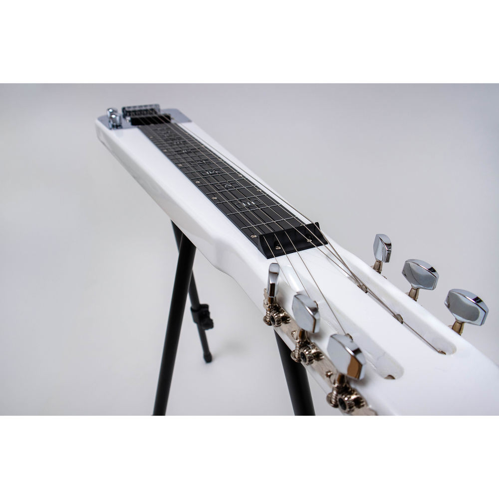 MASTER CRAFT マスタークラフト LSG-400 PWH Pearl White エレクトリックラップスチールギター 斜めアングル画像
