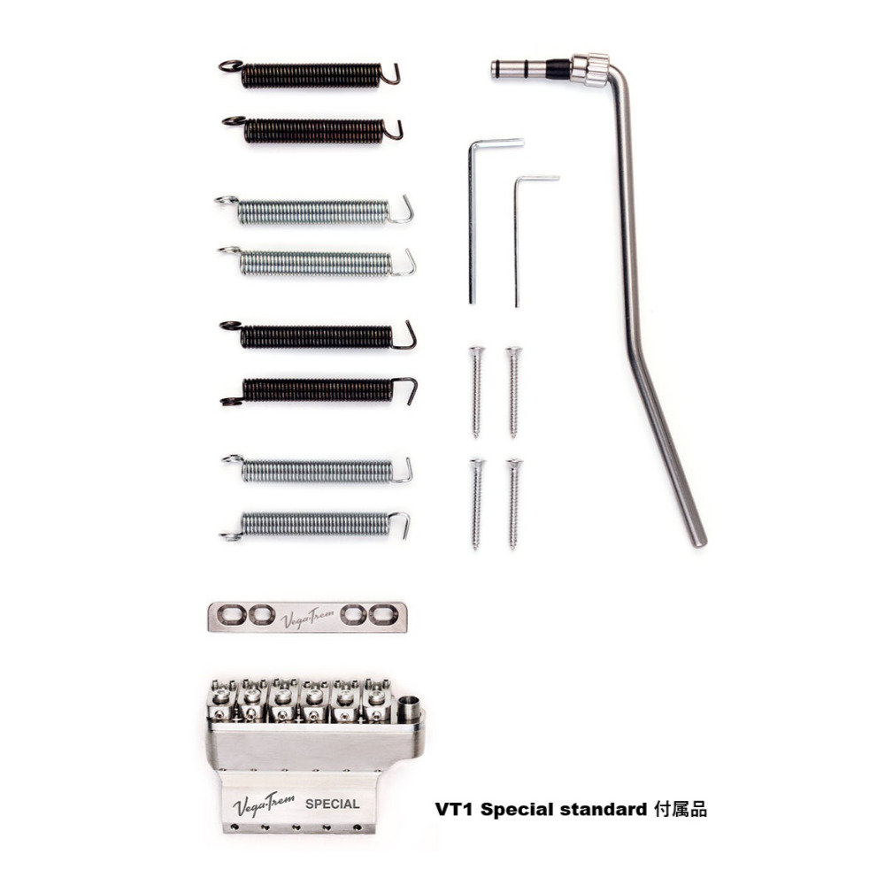 Vega-Trem VT1 Special standard ストラト用リプレイスメントブリッジ 6穴タイプに対応 トレモロブリッジ ベガトレム 付属品画像