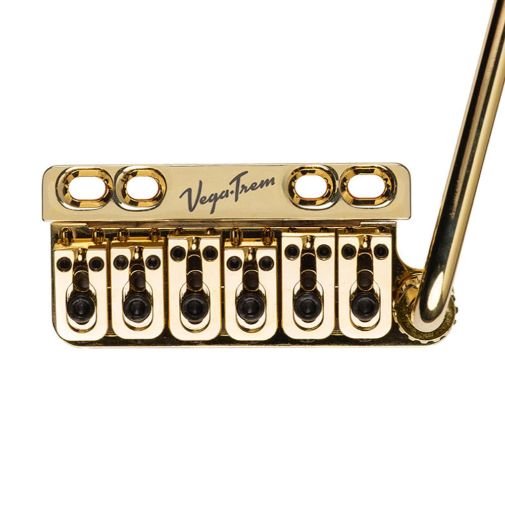 Vega-Trem VT1 Special standard Gold ストラト用リプレイスメントブリッジ 6穴タイプに対応 トレモロブリッジ ベガトレム