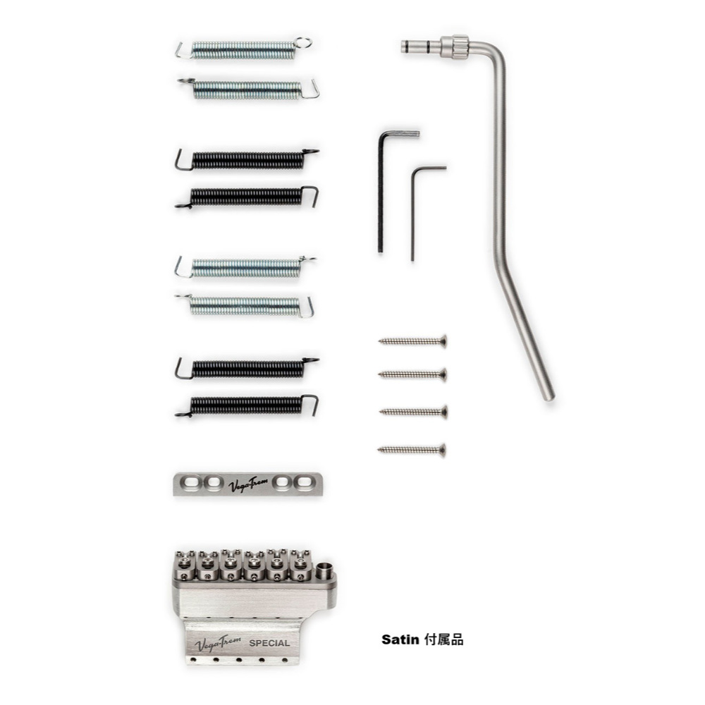 Vega-Trem VT1 Special standard Satin ストラト用リプレイスメントブリッジ 6穴タイプに対応 トレモロブリッジ ベガトレム 付属品画像