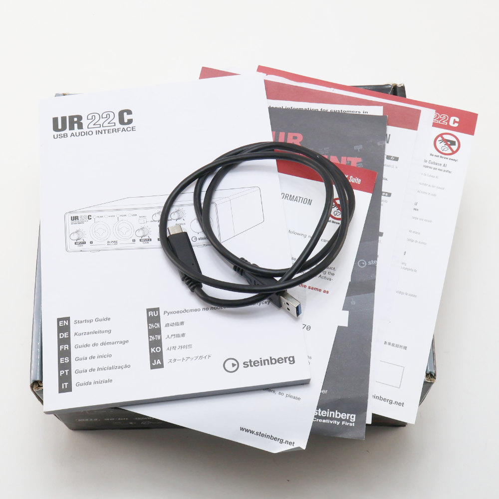 【中古】 オーディオインターフェイス Steinberg UR22C スタインバーグ USBオーディオインターフェース 付属品画像