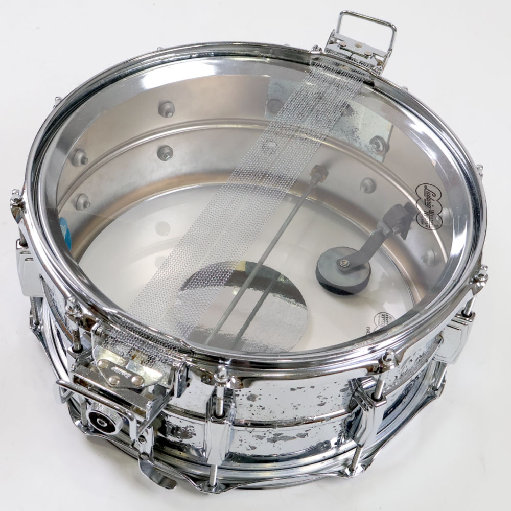 【中古】 スネアドラム ラディック Ludwig LM411 Supersensitive 14×6.5 スネアドラム 裏面