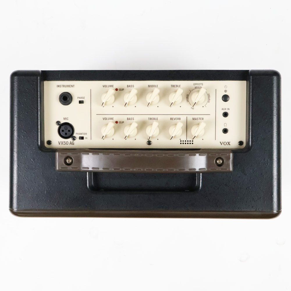 【中古】 VOX VX50-AG 小型アコースティックギターアンプ コントロールパネル