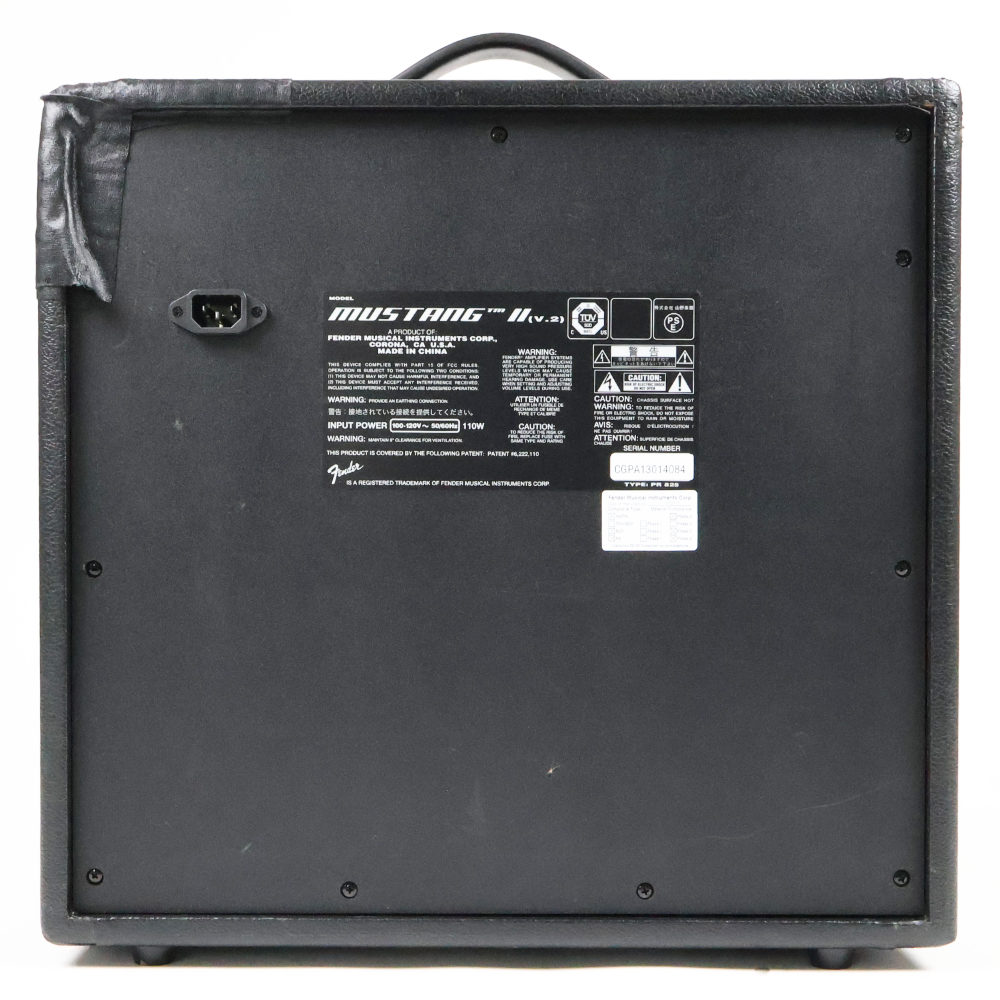 【中古】 ギターアンプ FENDER MUSTANG II v2 コンボアンプ 本体画像 裏 