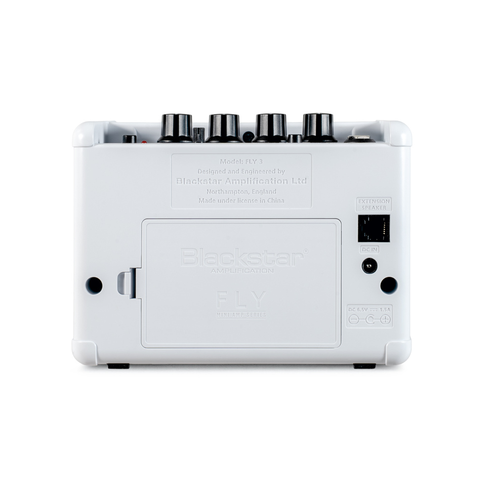 BLACKSTAR ブラックスター FLY 3 MONOCHROME フライ3 モノクローム ホワイト 小型ギターアンプ リア画像