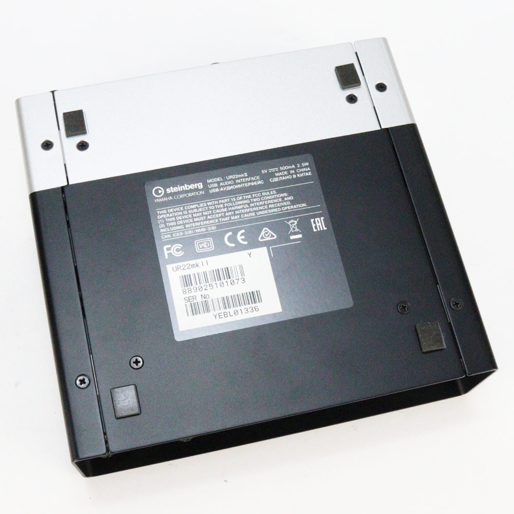 【中古】 オーディオインターフェイス Steinberg UR22mkII スタインバーグ USBオーディオインターフェース UR22 mk2 本体画像 裏 2