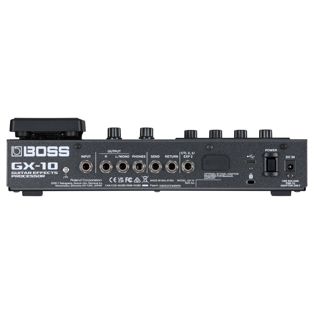 【訳あり】 BOSS ボス GX-10 アウトレット マルチエフェクター 取説欠品 オンライン閲覧可能 背面