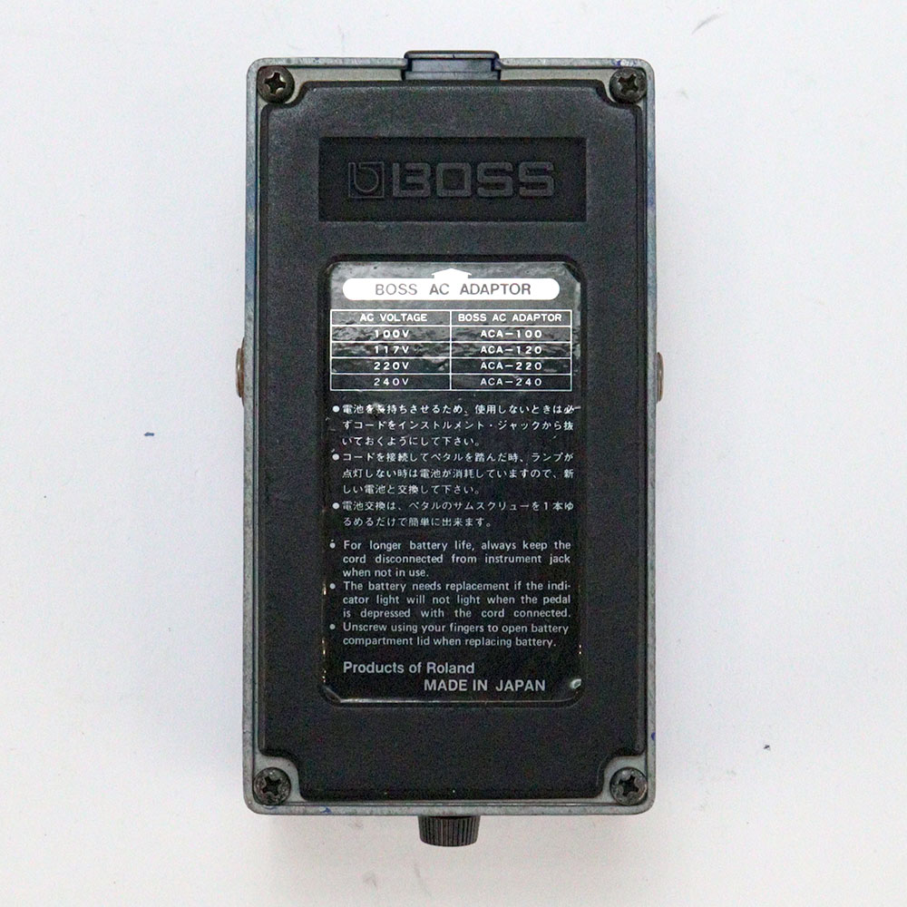 【中古】コンプレッサー エフェクター BOSS CS-2 Compression Sustainer Made in Japan ギターエフェクター 裏面