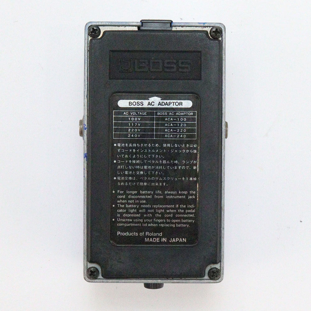 【中古】コンプレッサー エフェクター BOSS CS-2 Compression Sustainer Made in Japan ギターエフェクター 裏面