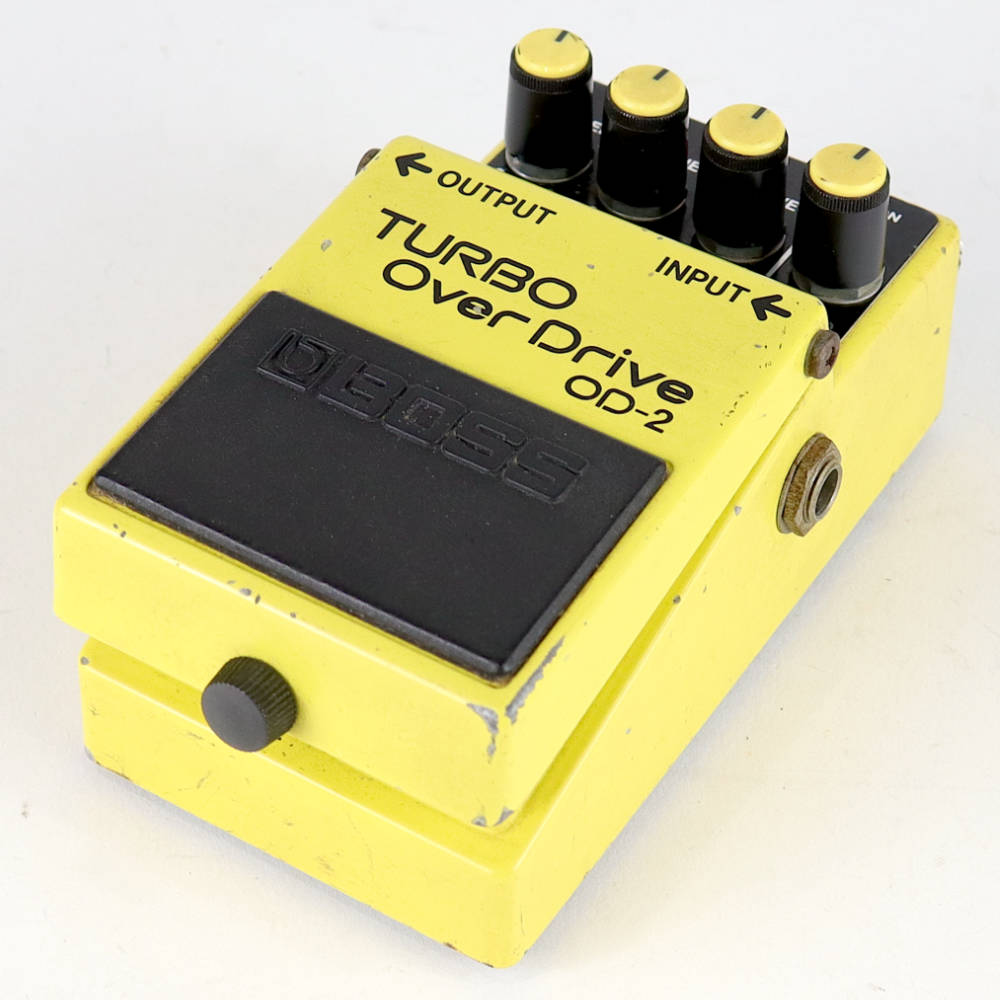 【中古】ターボオーバードライブ エフェクター BOSS OD-2 TURBO OverDrive Made in Japan ボス ギターエフェクター 右サイド