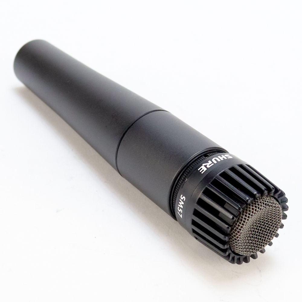 【中古】 マイク ダイナミックマイク 楽器用 SHURE SM57 シュアー 57 ゴーナナ シュア グリル側
