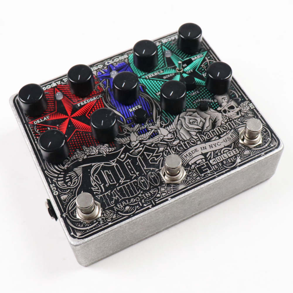 【中古】 マルチエフェクター ELECTRO-HARMONIX TONE TATTOO エレクトローハーモニクス ギターエフェクター 本体画像 斜め