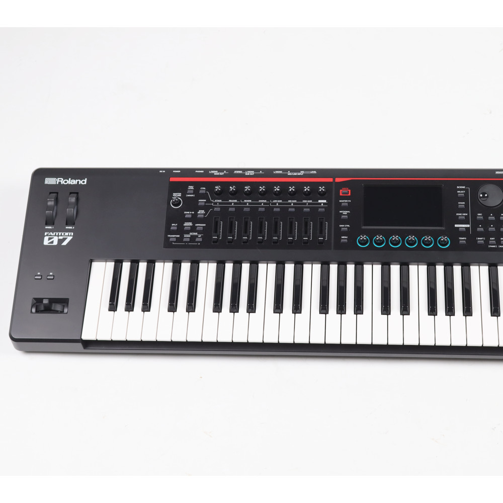 【中古】 ROLAND FANTOM-07 MUSIC WORKSTATION シンセサイザー キーボード 側面