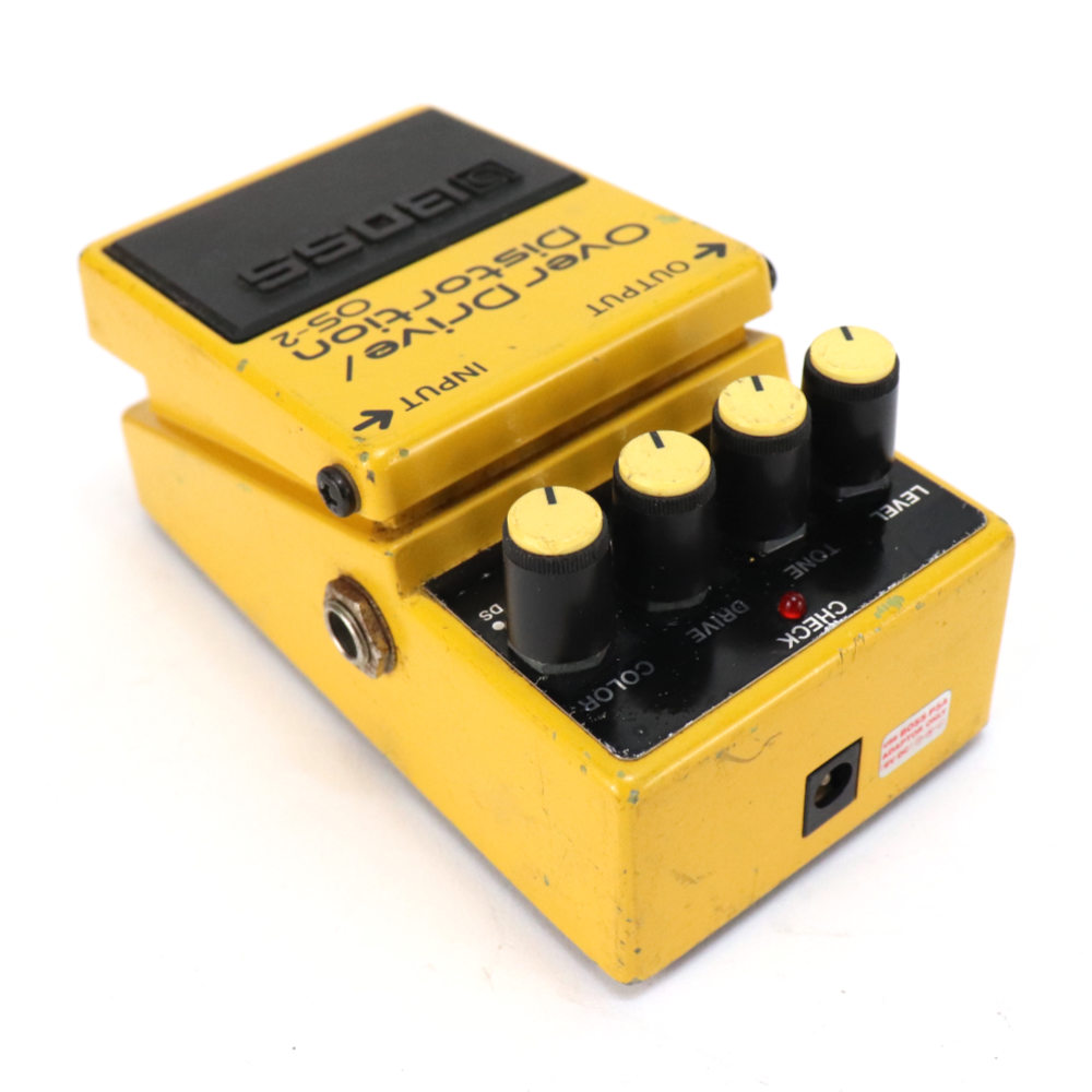 【中古】オーバードライブ ディストーション エフェクター BOSS OS-2 OverDrive Distortion ギターエフェクター リア斜めアングル画像