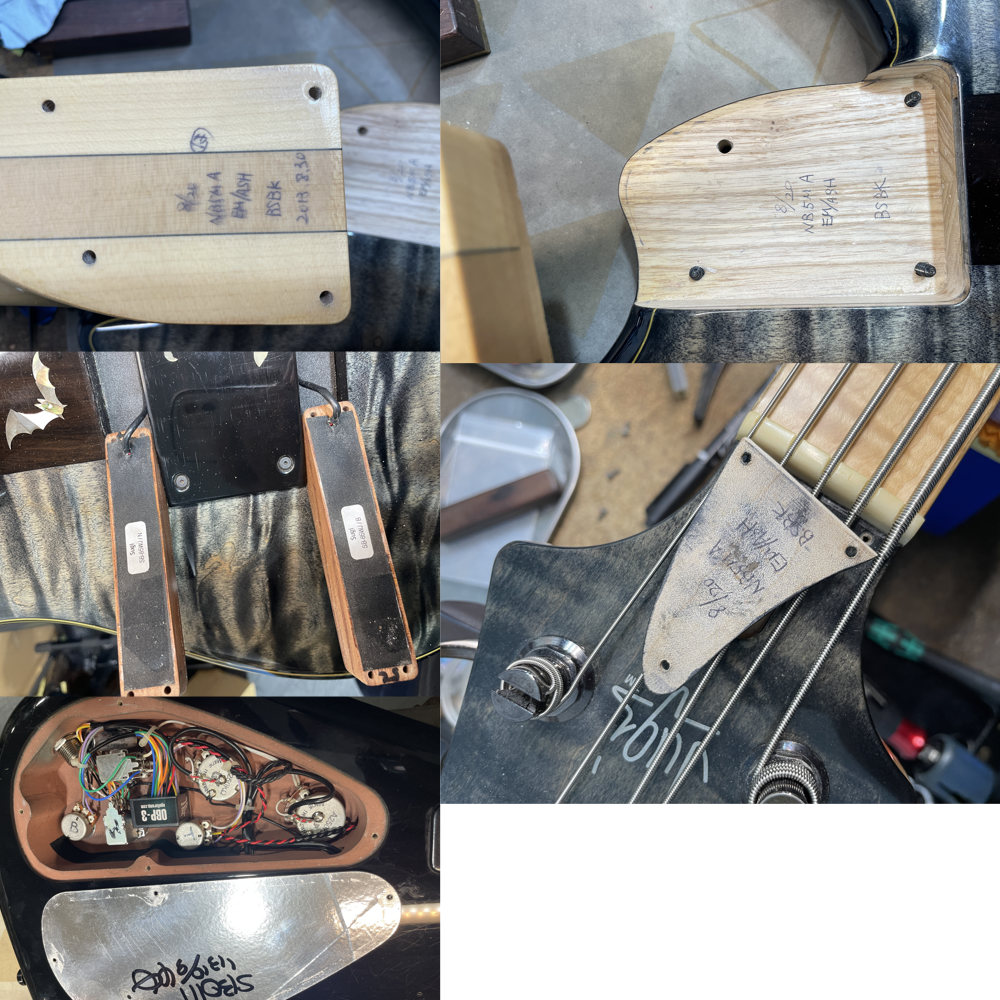 【中古】Sugi NB5M A EM/ASH BSBK 2013年製 5弦エレキベース スタンプ