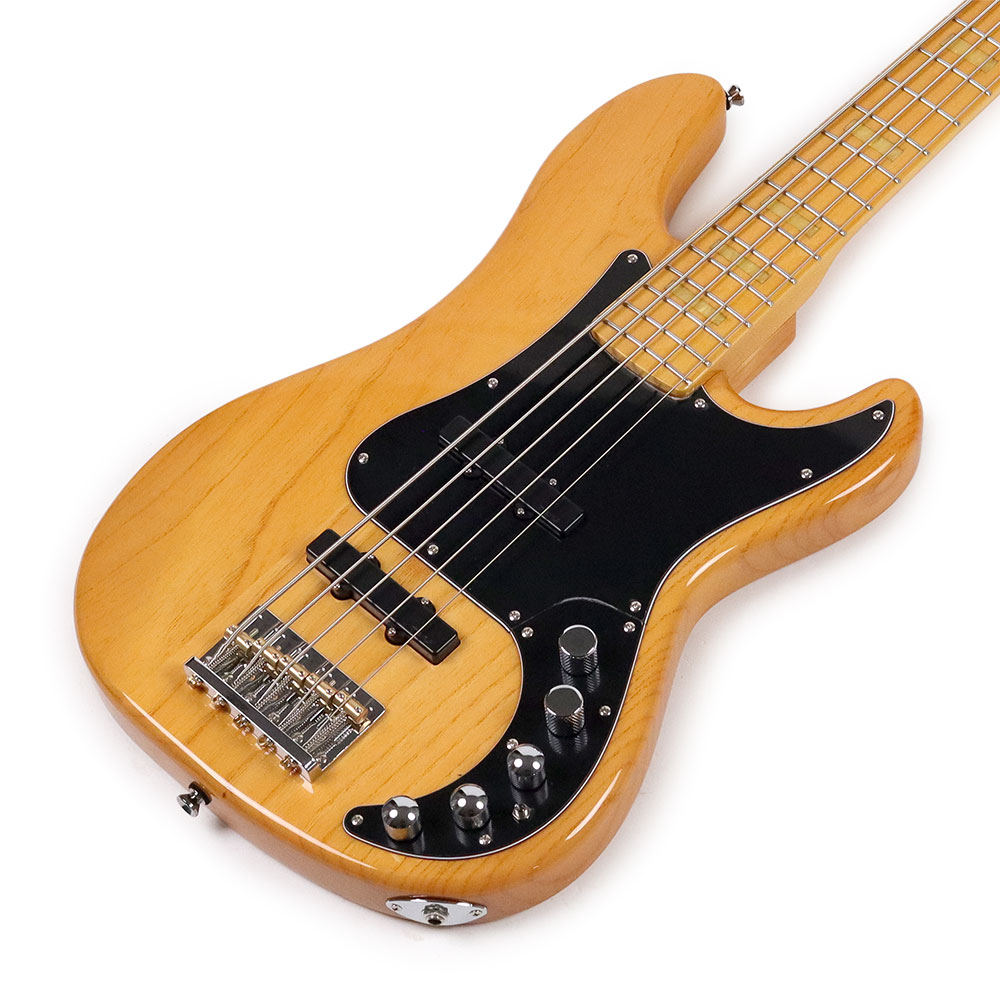 エレキベース BEE WING Standard 5st BW5ASH-VN 5弦/ASHボディー/Maple指板/Vintage Natural ビーウィング 日本製 ボディトップ