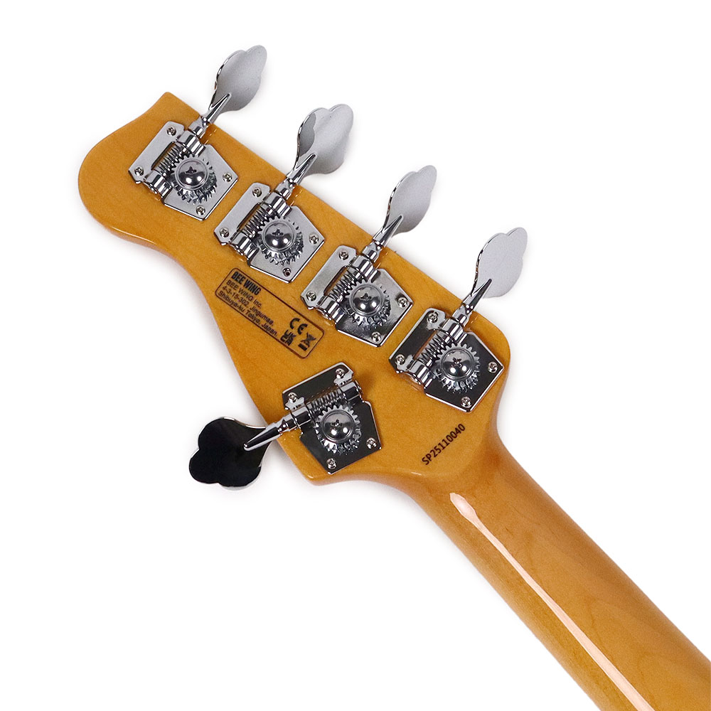 エレキベース BEE WING Standard 5st BW5ASH-VN 5弦/ASHボディー/Maple指板/Vintage Natural ビーウィング 日本製 ヘッド裏