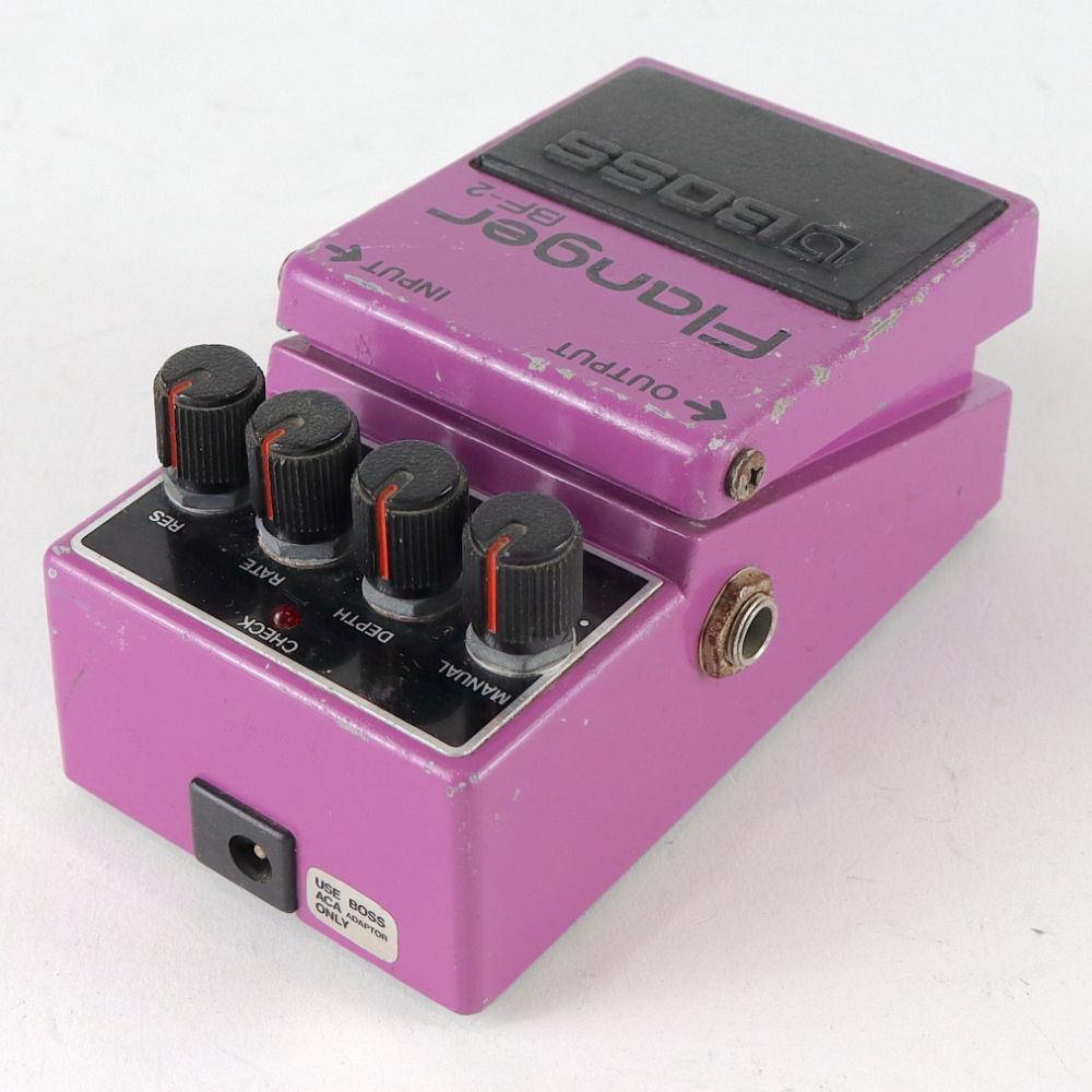 【中古】 フランジャー BOSS BF-2 Flanger Made in Japan Black Label ボス ギターエフェクター 全体